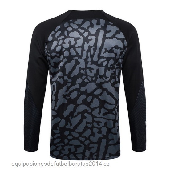 Nuevo Sudadera Entrenamiento Paris Saint Germain 23/24 Gris Negro Baratas